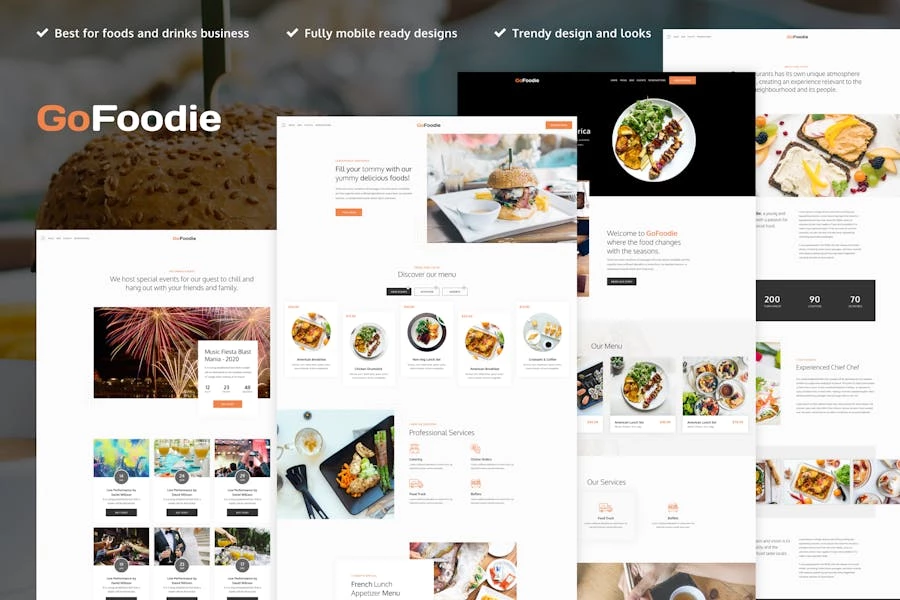 GoFoodie - Template Kit Elementor para cafeterías y restaurantes
