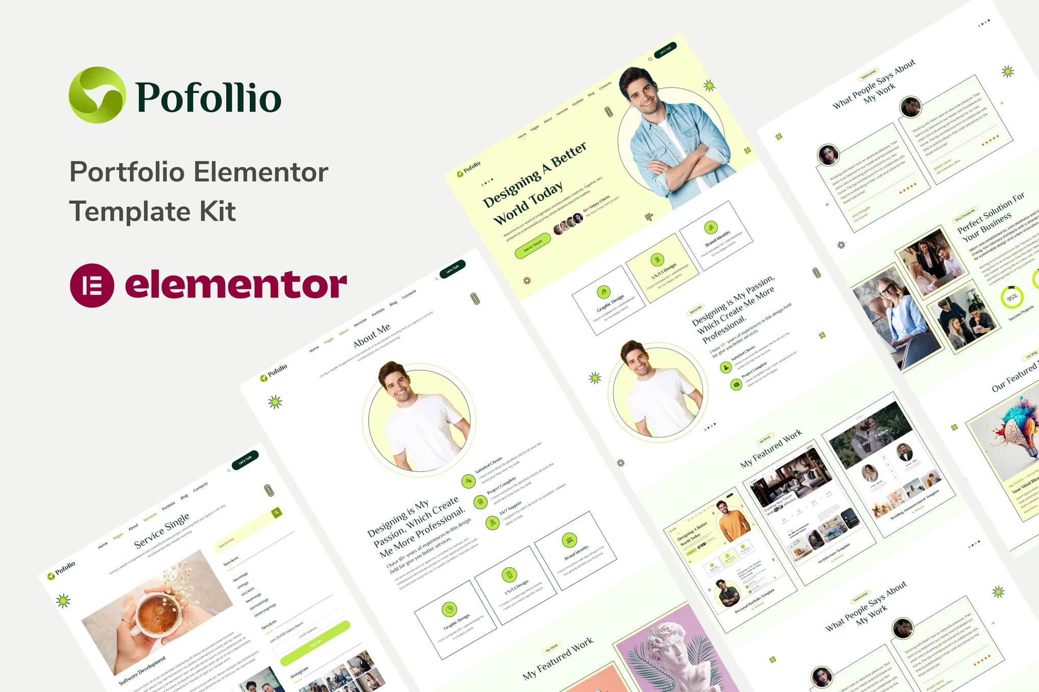 Pofollio - Kit de Plantillas Elementor para Porfolio