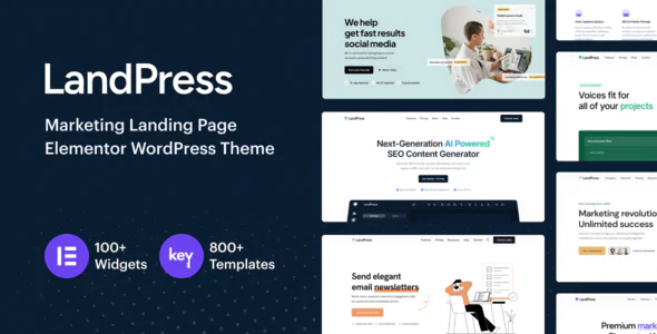 LandPress - Marketing Landing Page Elementor WordPress Theme