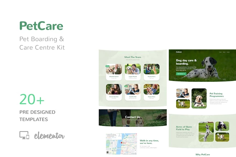 PetCare - Template Kit para internado y centro de cuidado de mascotas