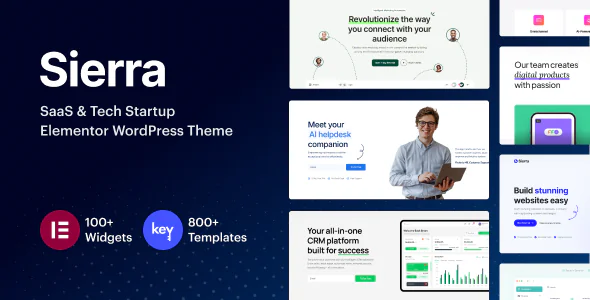 Sierra - SaaS & Tech Startup Elementor WordPress Theme