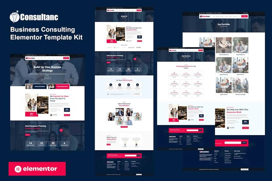 Consultanc - Template Kit Elementor para consultoría empresarial
