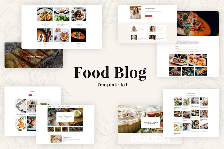 Especio - Template Kit Elementor Pro para blogs de comida