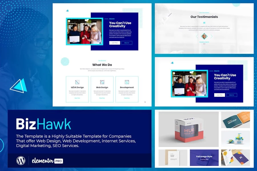 BizHawk - Template Kit Elementor para Agencia Corporativa