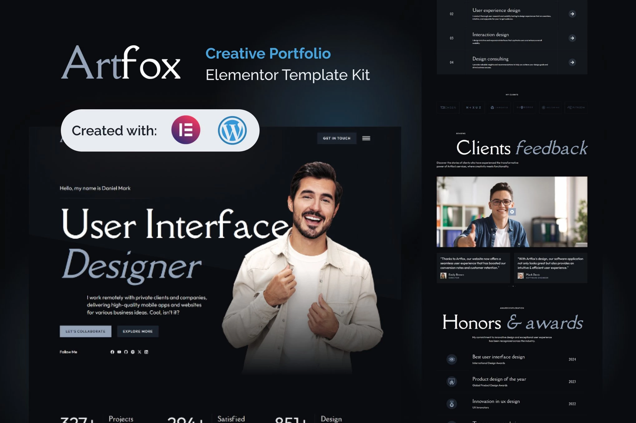 Artfox - Kit de Plantillas Elementor Pro para Porfolio Creativo