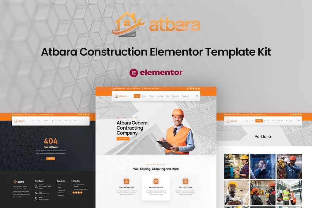 Atbara - Template Kit para elementos de construcción