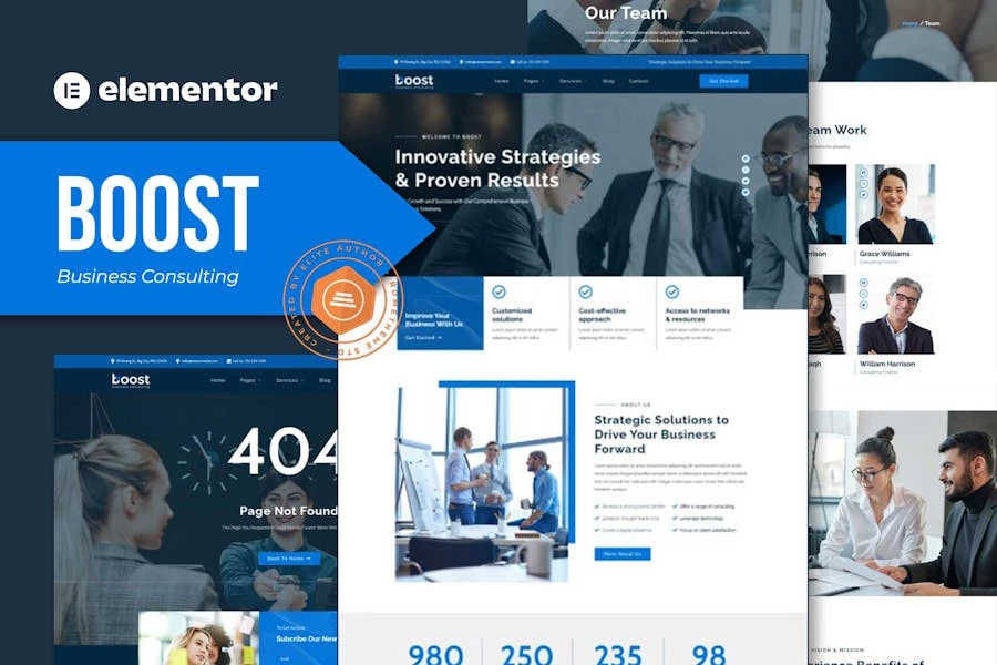 Boost - Template Kit Elementor para consultoría empresarial