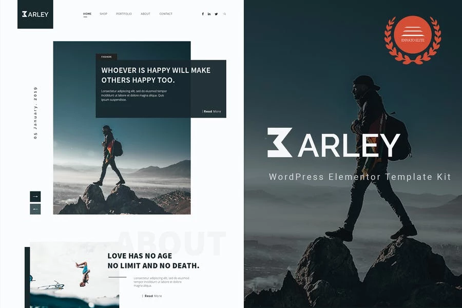 Barley - Template Kit Elementor para blogs y revistas