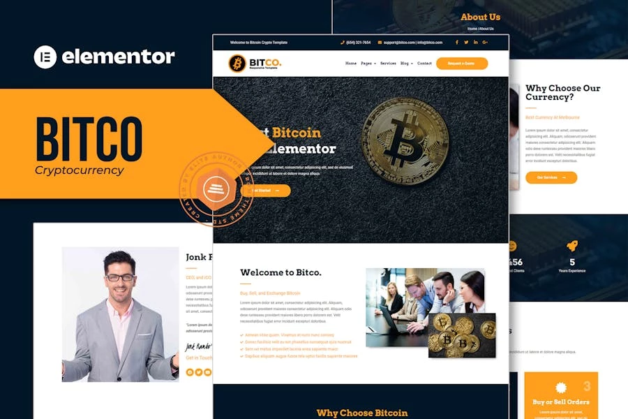 Bitco - Template Kit Elementor de Bitcoin y Criptomonedas