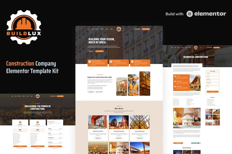 Buildlux - Template Kit Construction Elementor Pro