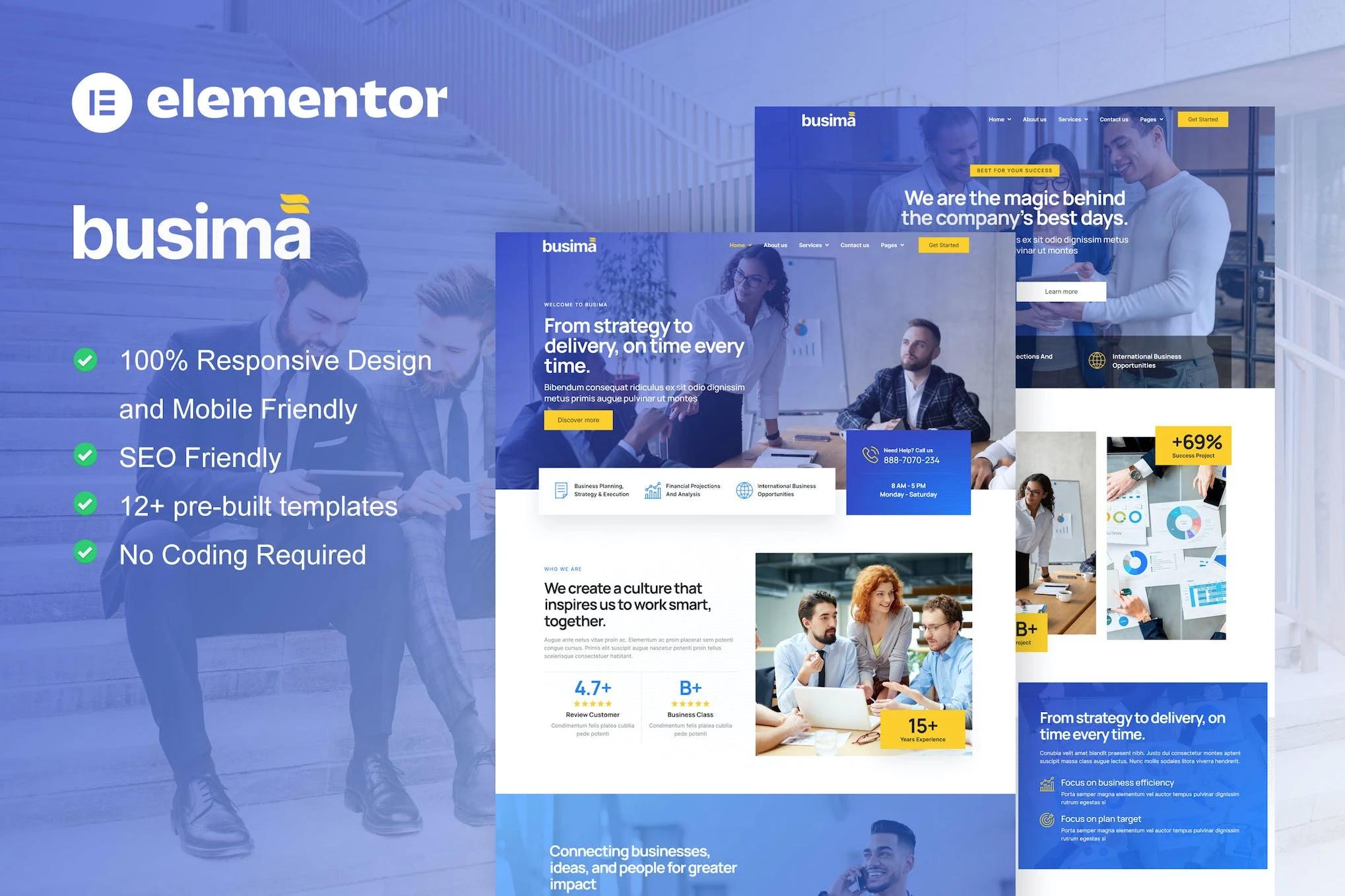 Busima - Template Kit Elementor para consultores empresariales