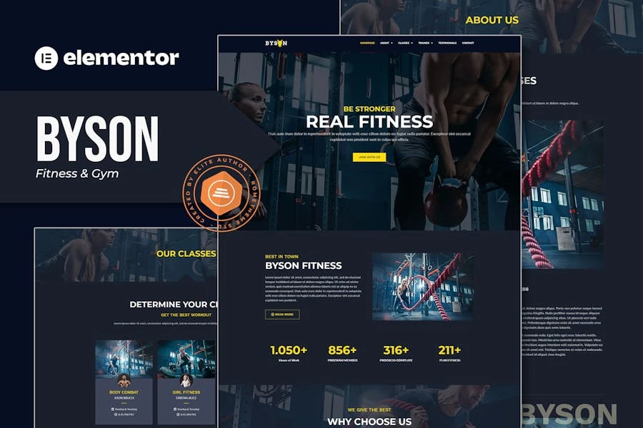 Byson - Template Kit Elementor para Fitness & Gym