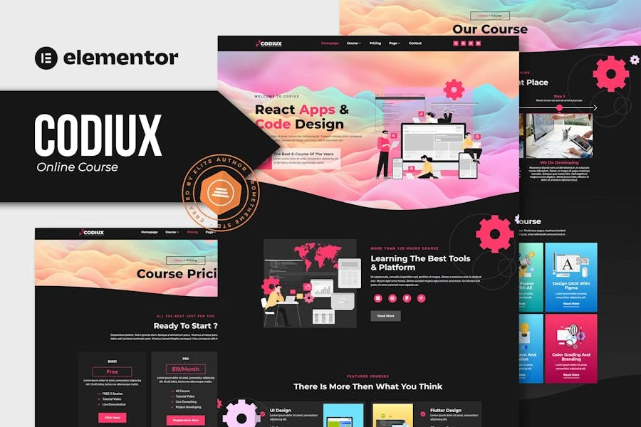 Codiux - Template Kit Elementor del curso en línea