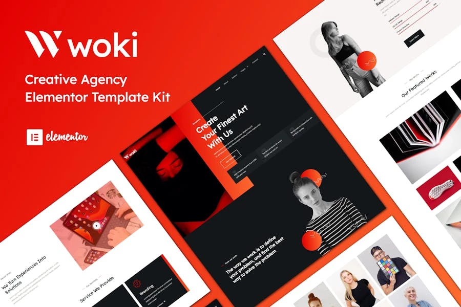 Woki - Template Kit Elementor para Agencia creativas
