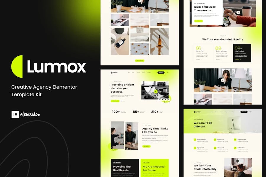 Lummox - Template Kit Elementor para Agencia creativas