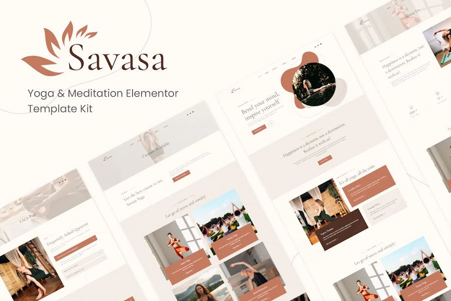 Savasa - Template Kit Elementor para yoga y meditación