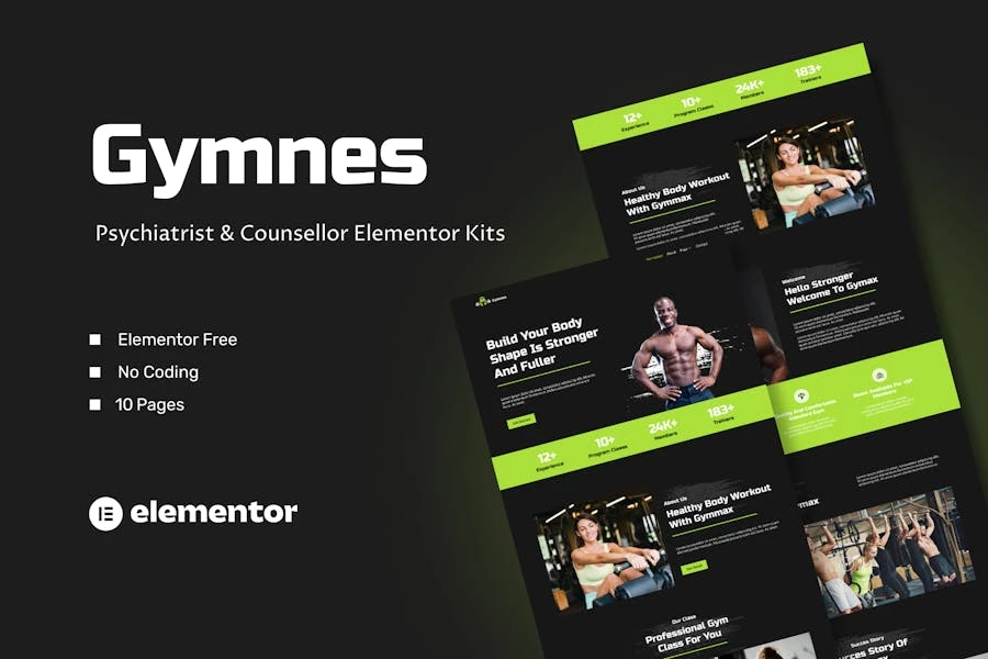 Gymnes - Template Kit de elementos de fitness y gimnasio