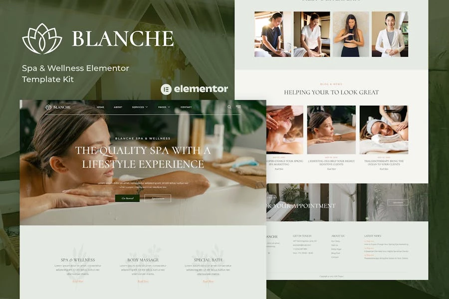 Blanche - Template Kit Elementor Spa & Wellness