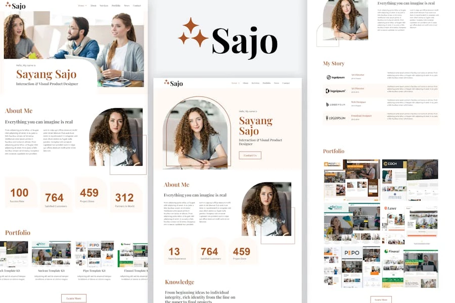 Sajo - Personal Portfolio Elementor Template Kit