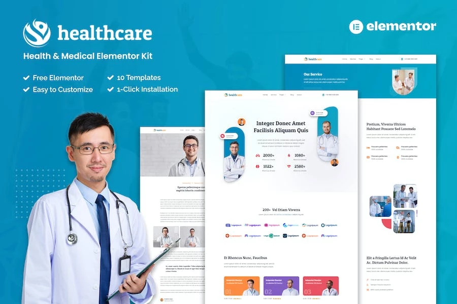 Healthcare - Template Kit de Elementor de salud y medicina
