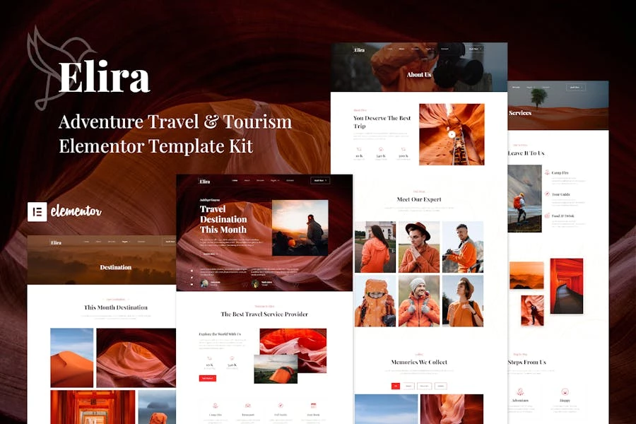 Elira - Template Kit Elementor para viajes de aventura y turismo