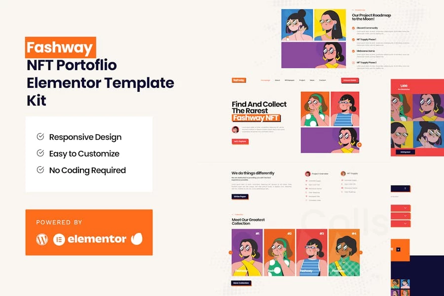 Fashway - Template Kit Elementor de la Porfolio de NFT