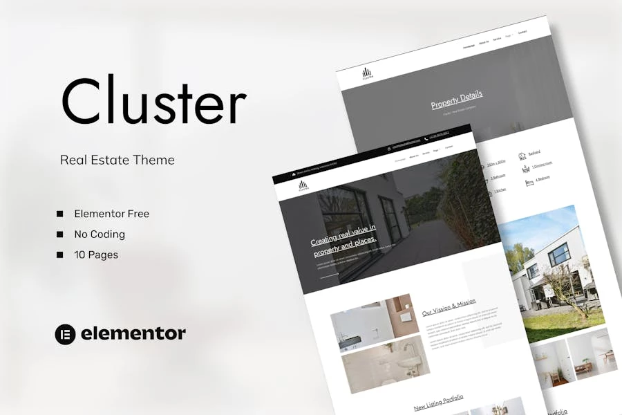 Cluster - Template Kit de elementos inmobiliarios