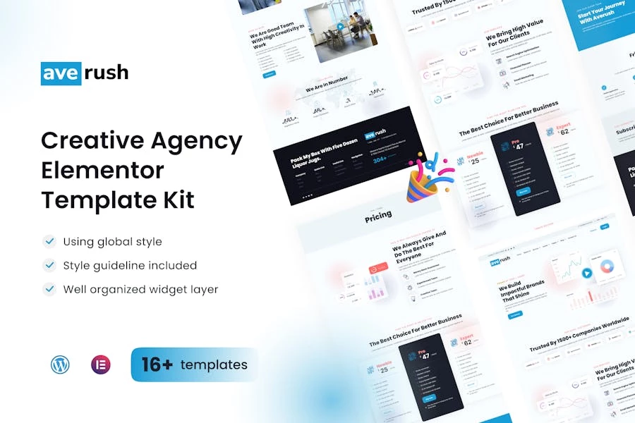 Averush - Template Kit Elementor para Agencia creativas y de marketing digital