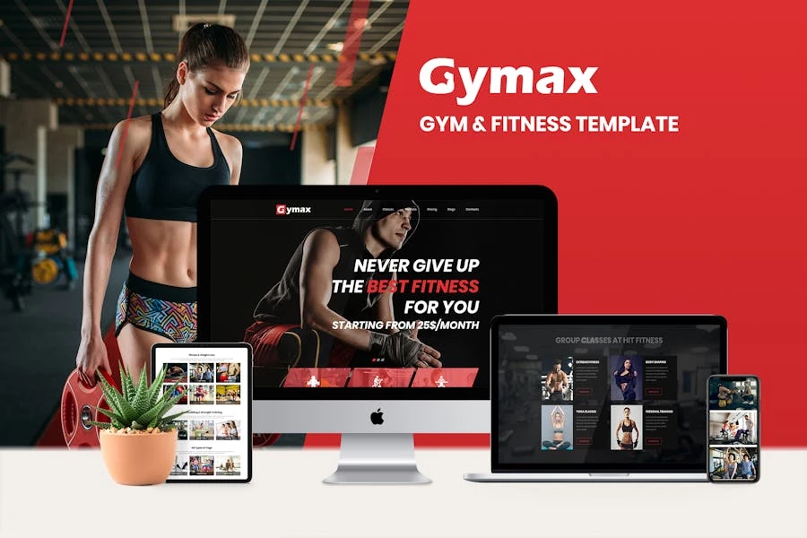 Gymax - Template Kit Elementor para gimnasio y acondicionamiento físico