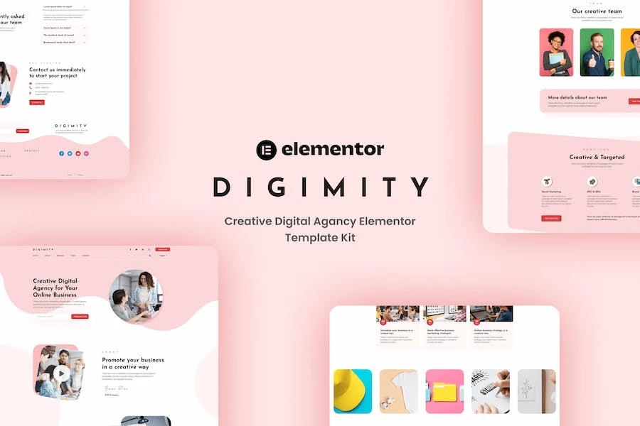 Digimity - Template Kit Elementor para agencias digitales creativas