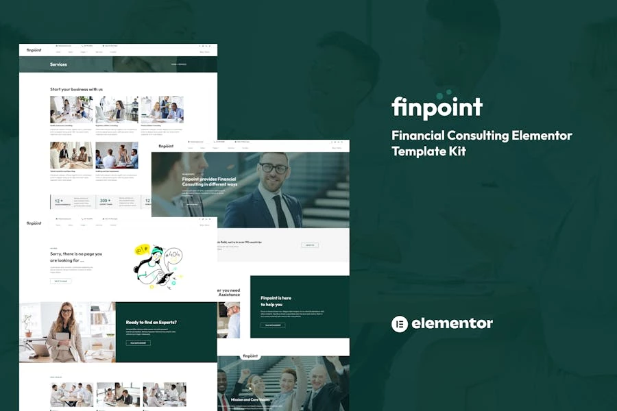 Finpoint - Kit de plantillas Elementor para consultoría financiera