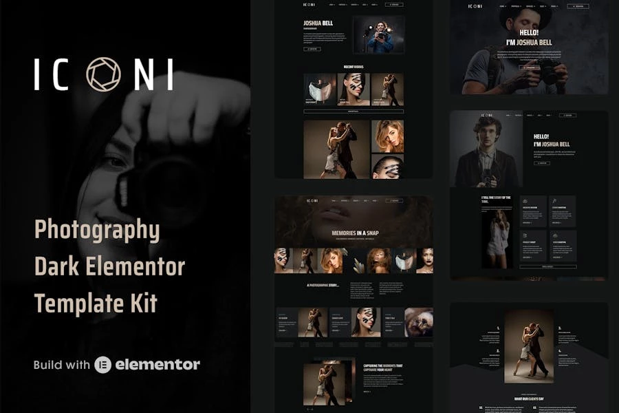 Iconi - Template Kit de Elementor para fotografía y Porfolio