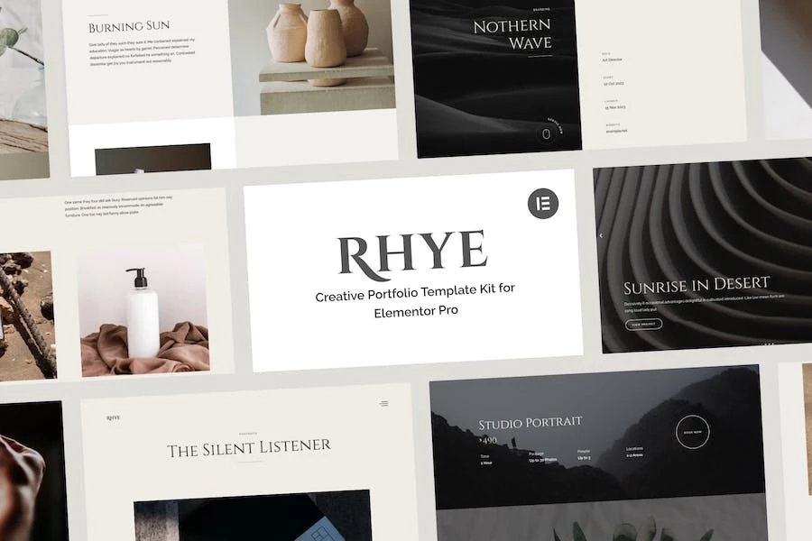 Rhye ? Kit de plantillas Creative Portfolio Elementor Pro