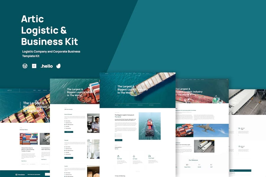 Artic - Template Kit de Elementor de logística y negocios