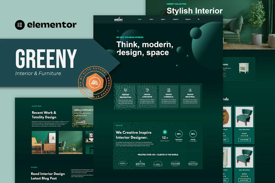 Greeny - Template Kit elementos interiores