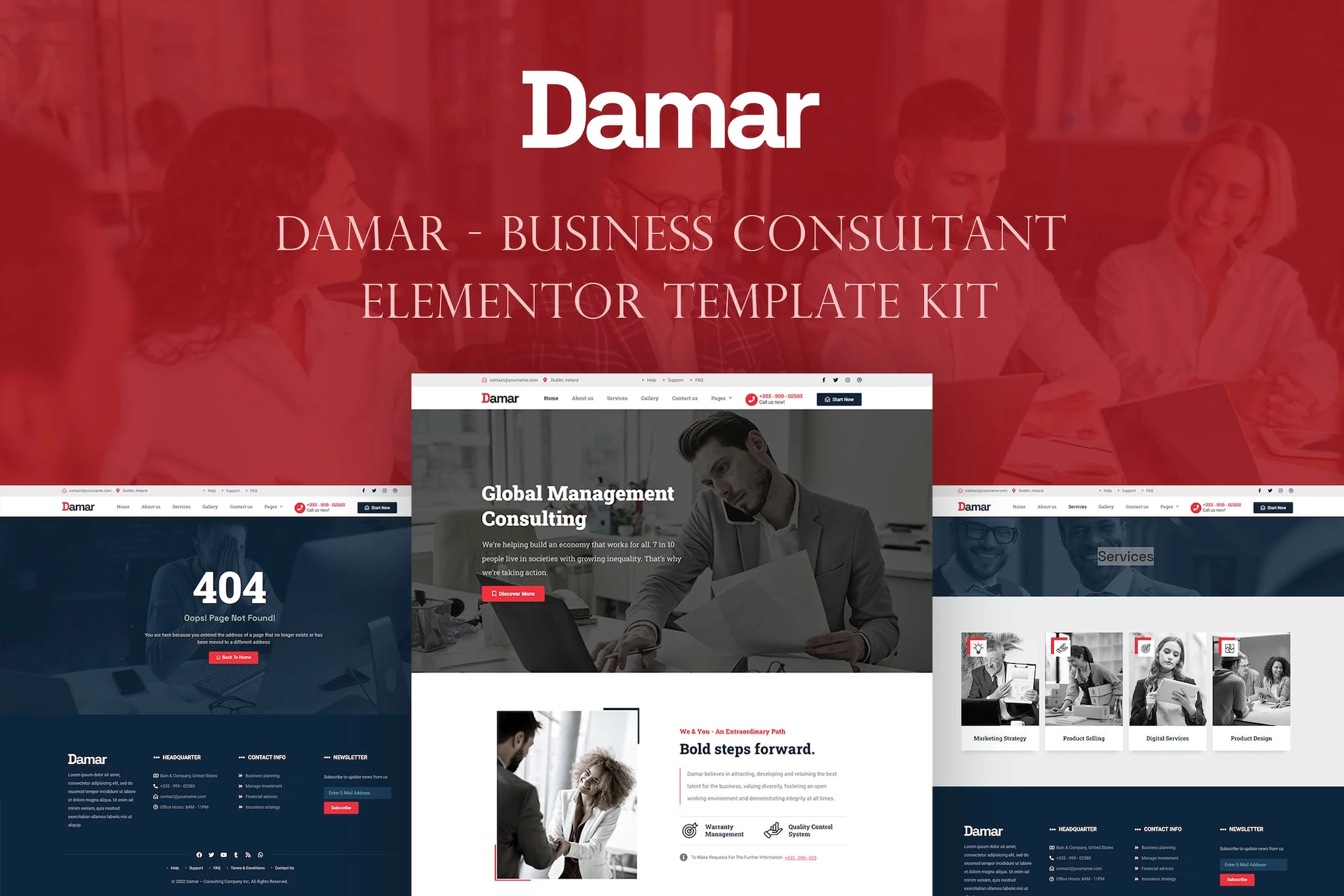 Damar - Template Kit Elementor para consultores empresariales