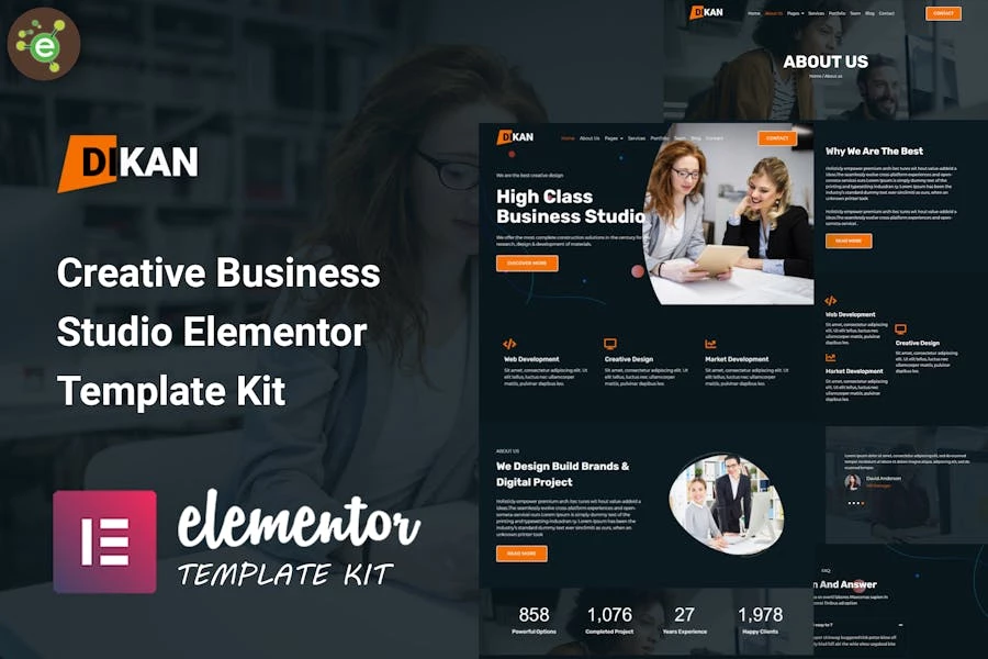 Dikan - Template Kit Elementor de Creative Business Studio
