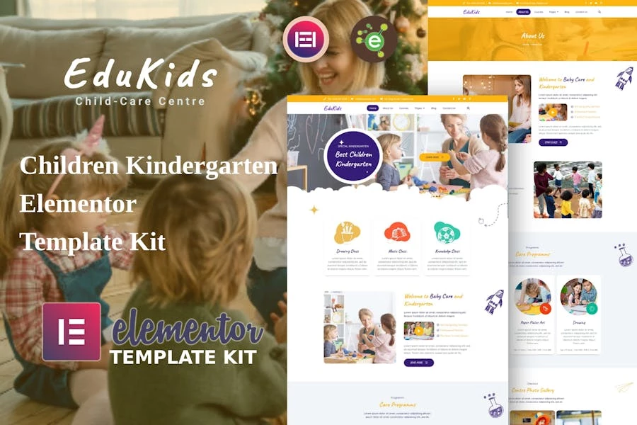 EduKids - Template Kit Elementor para jardín de infantes para niños