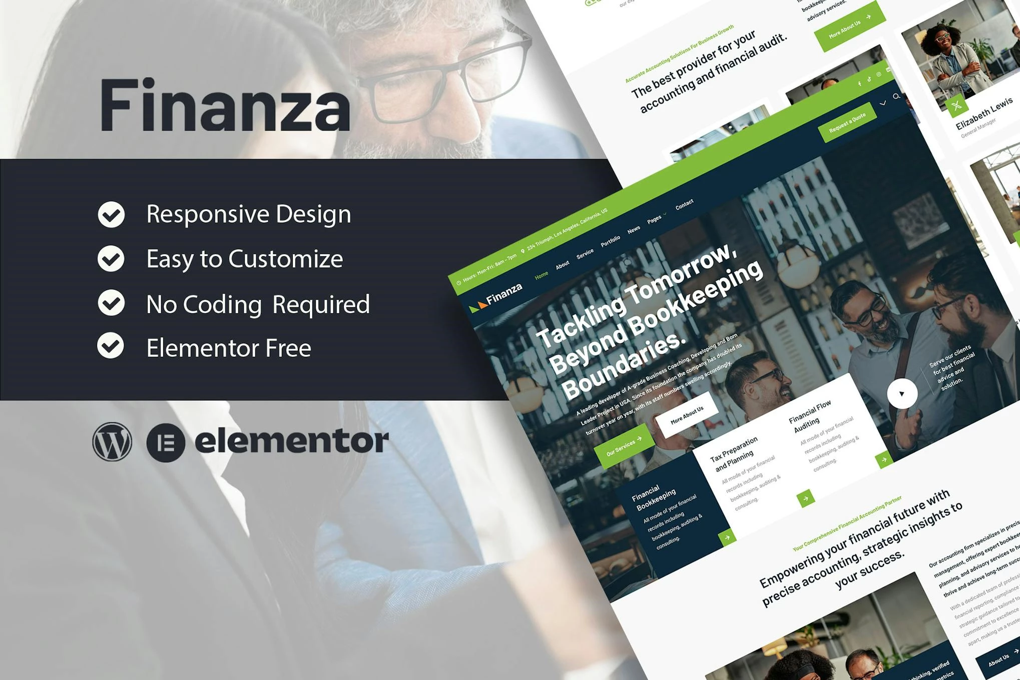Finanza - Kit de plantillas Elementor para empresas de finanzas y contabilidad