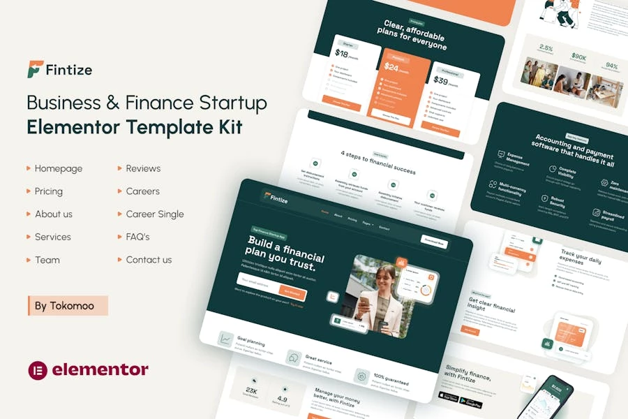 Fintize - Template Kit Elementor para empresas y finanzas