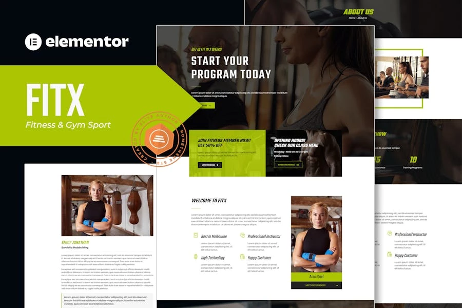 Fitx - Template Kit Elementor para Fitness & Gym