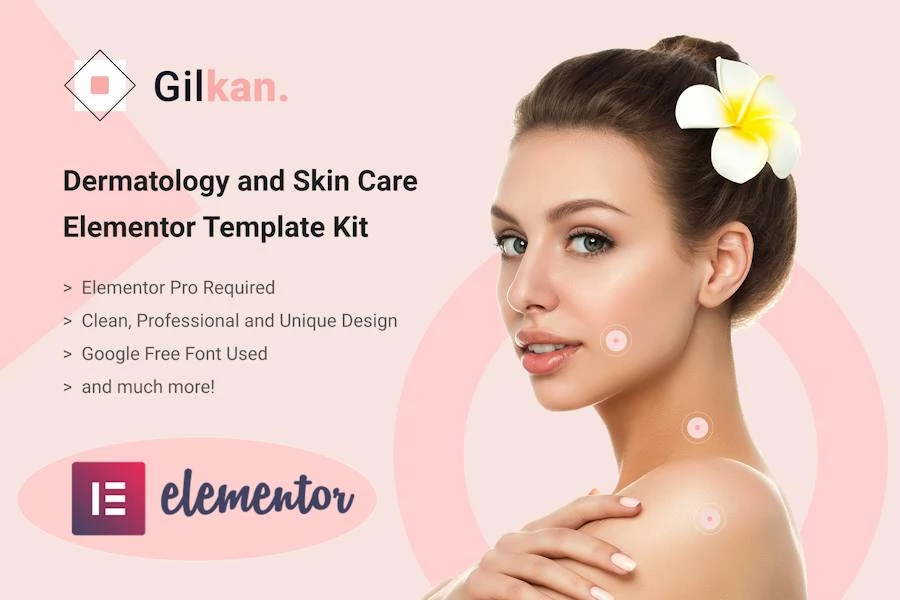 Gilkan - Template Kit Elementor para dermatología y cuidado de la piel