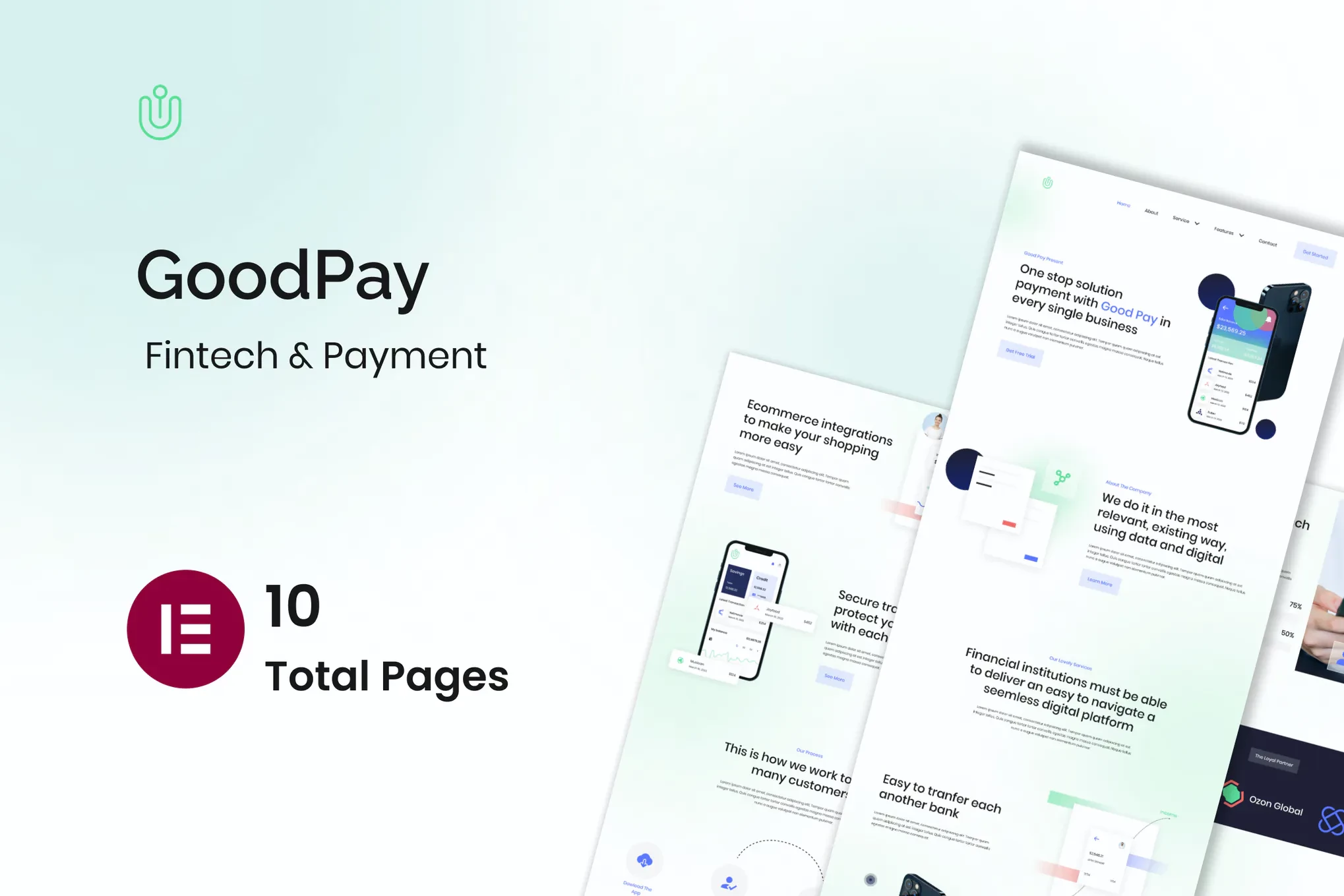 Goodpay - Template Kit Fintech Elementor