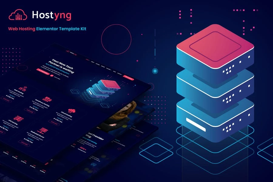Hostyng - Template Kit Elementor de alojamiento web