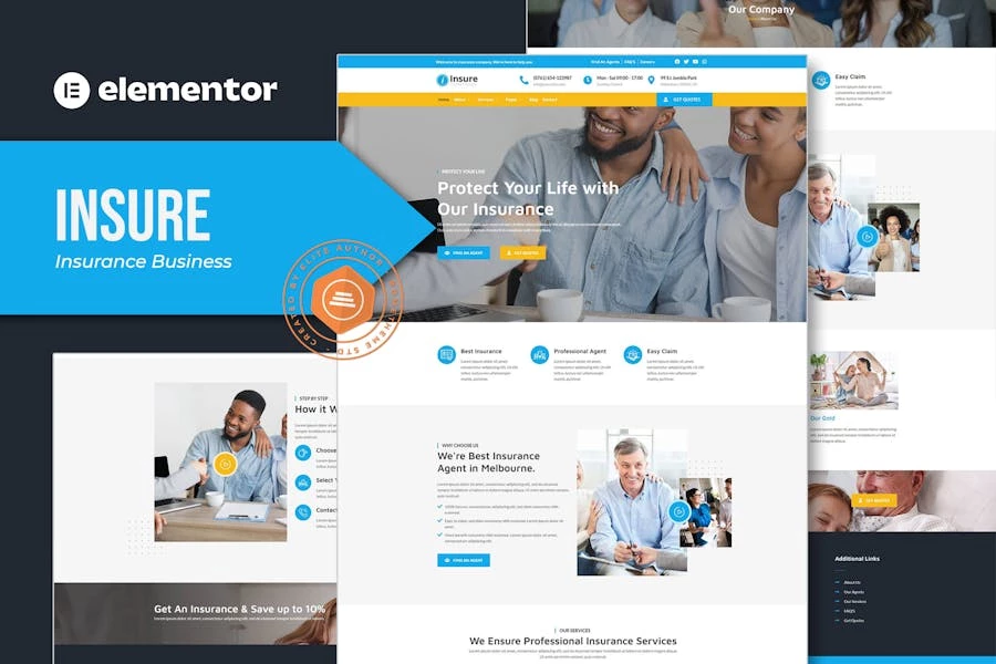 Insure - Template Kit Elementor para empresas de seguros