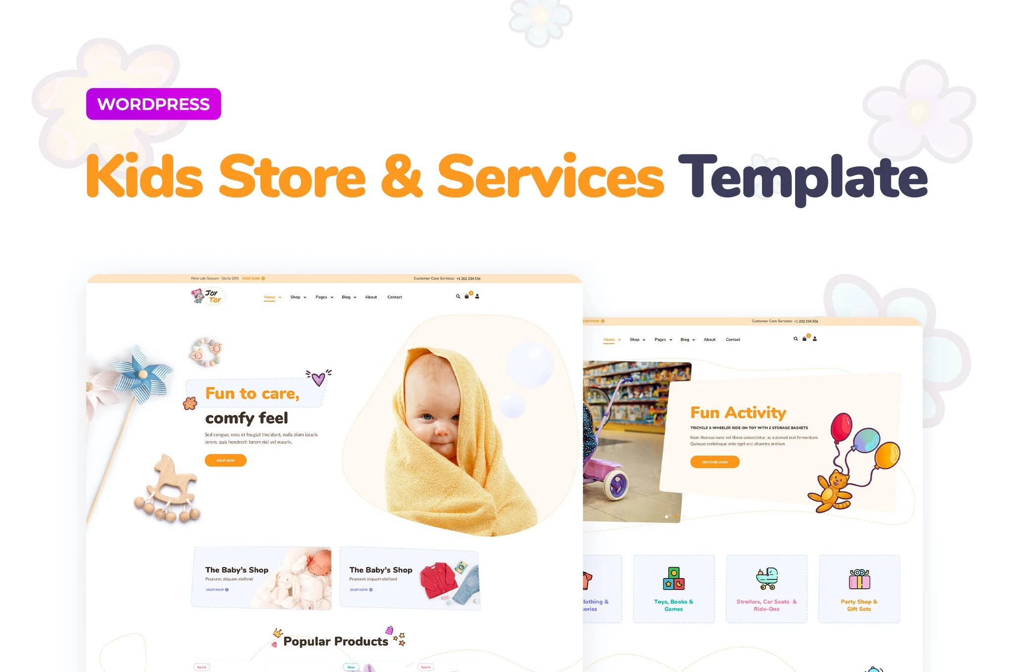 JoyToy - Template Kit Elementor para tienda infantil