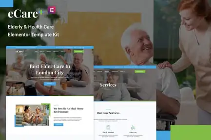 eCare - Template Kit de Elementor para ancianos y atención médica