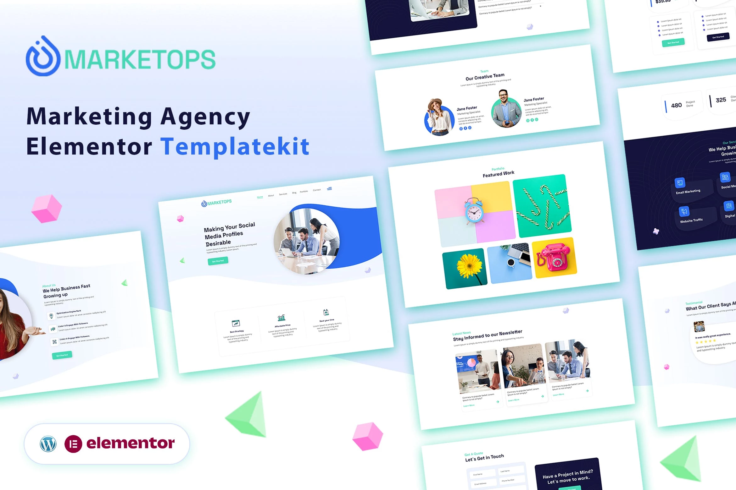 MARKETOPS | Template Kit de Marketing Elementor