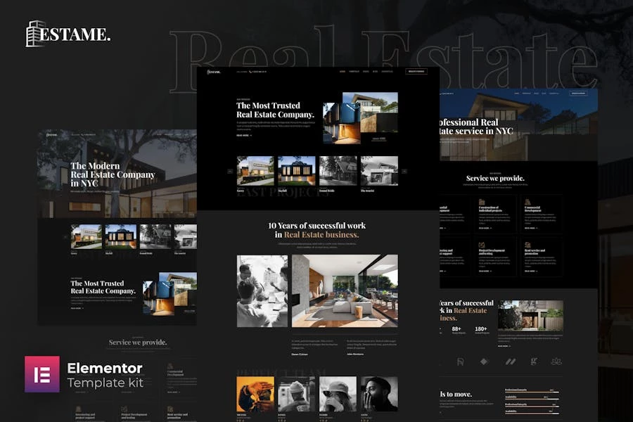 Estame - Template Kit Elementor de bienes raíces