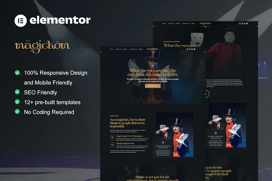 Magickom - Template Kit Magician Elementor